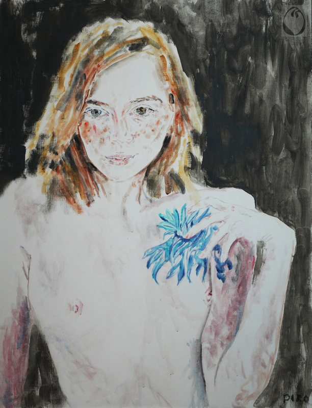 oil on paper - olio su carta di Piro